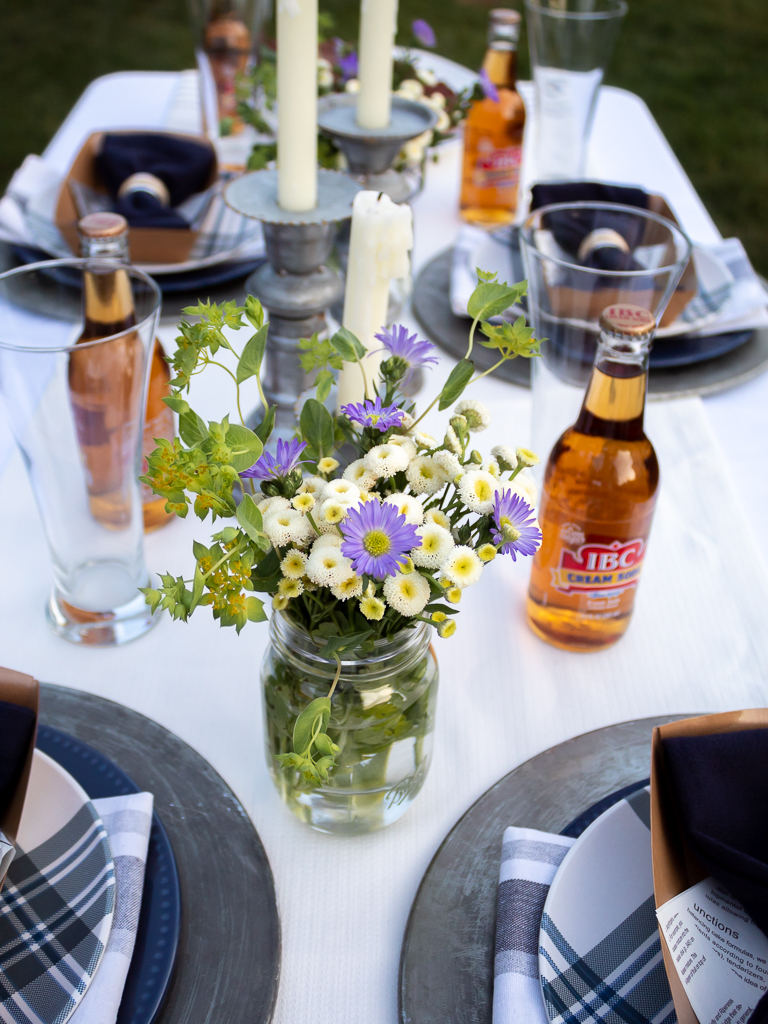 Wildflowers in a Ball Jar for Father's Day Tablesape Centerpiece - Midwest Life and Style Blog