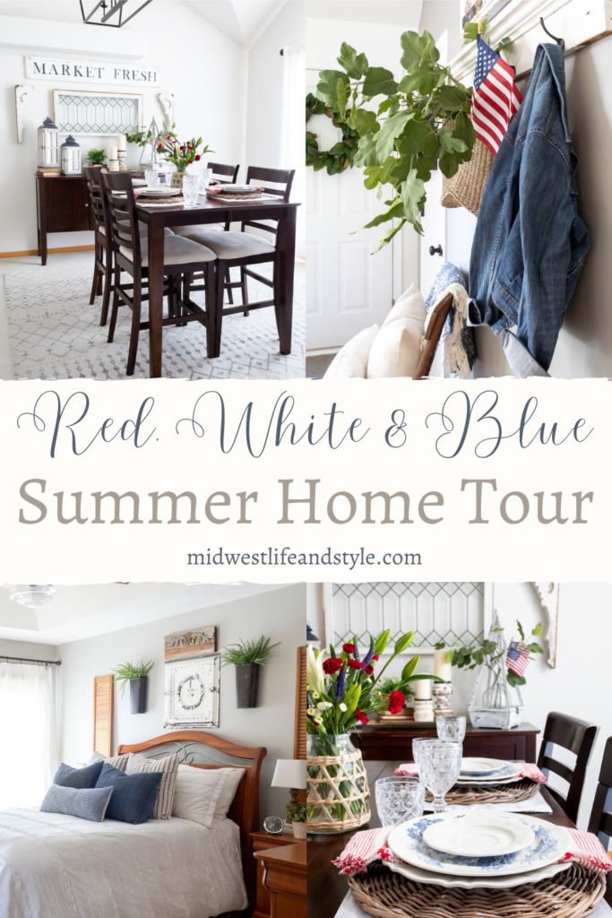 Red White And Blue Summer Home Tour - Midwest Life and Style Blog