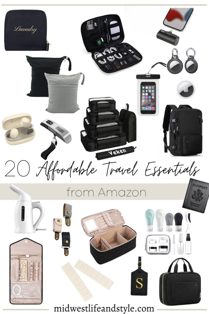 20 Affordable Travel Essentials fron Amazon - Midwest Life and Style Blog