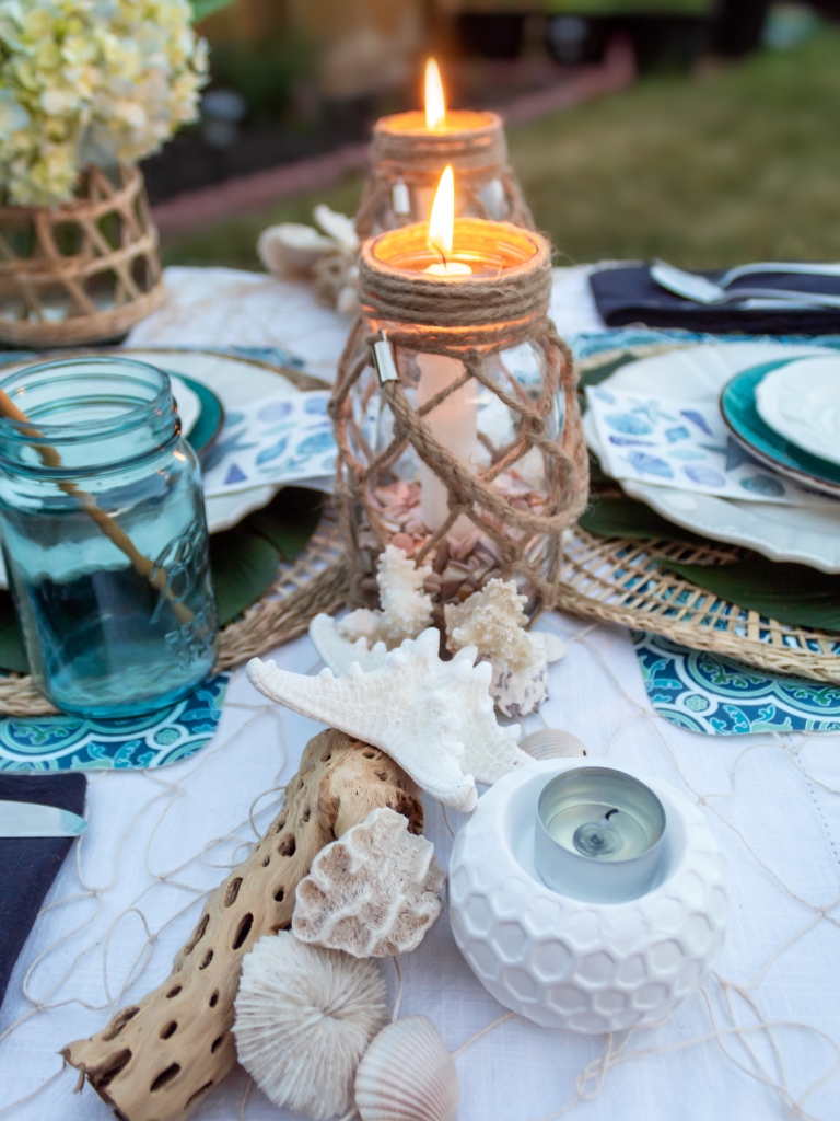 Tropical Cocktail Party Tablescape from Midwest Life and Style