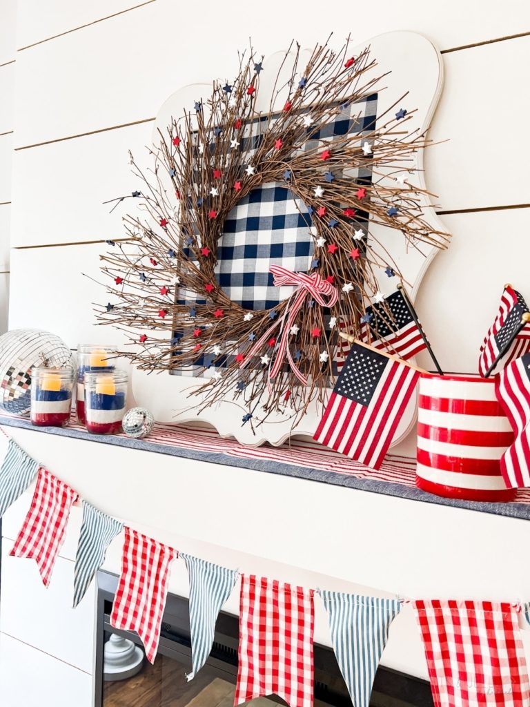 Patriotic Red, White, and Blue Star Wreath from Tatertots and Jello - Week In Rewind With Midwest Life and Style Volume 59 - Midwest Life and Style Blog