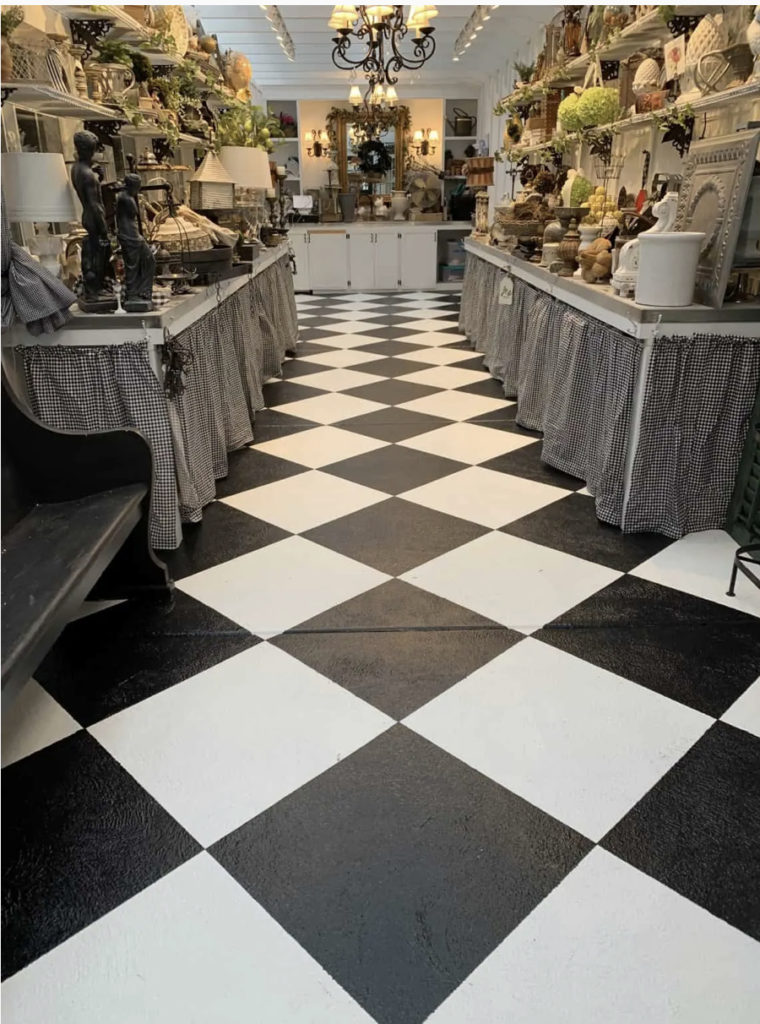 How To Paint a Checkerboard Floor in Your Summer Greenouse - Peacock Ridge Farm