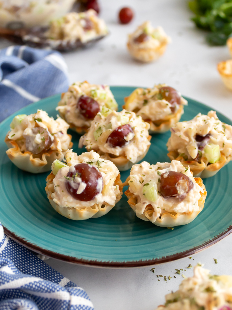 Quick And Easy Pineapple Chicken Salad Appetizer Recip In Phyllo Cups - Midwest Life and Style Blog