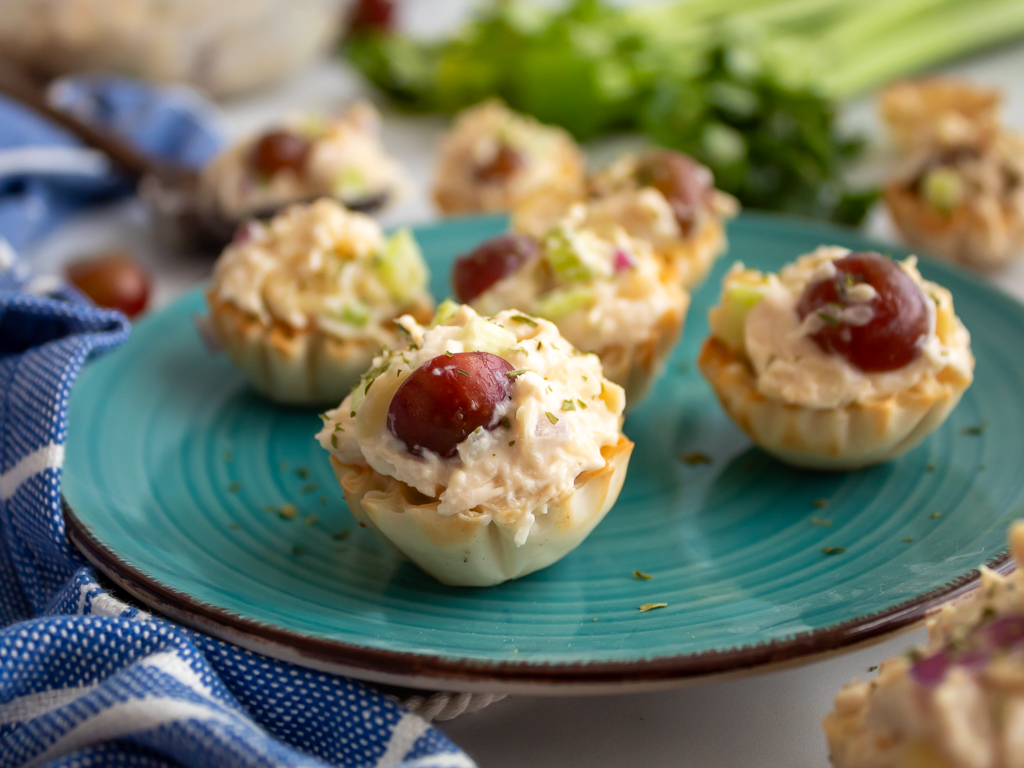 Easy Pineapple Chicken Salad In Phyllo Cups - Bite-sized Summer Appetizer