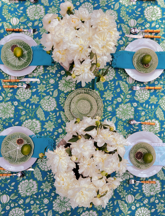 Tropical Cocktail Party Tablescape from The Tattered Pew