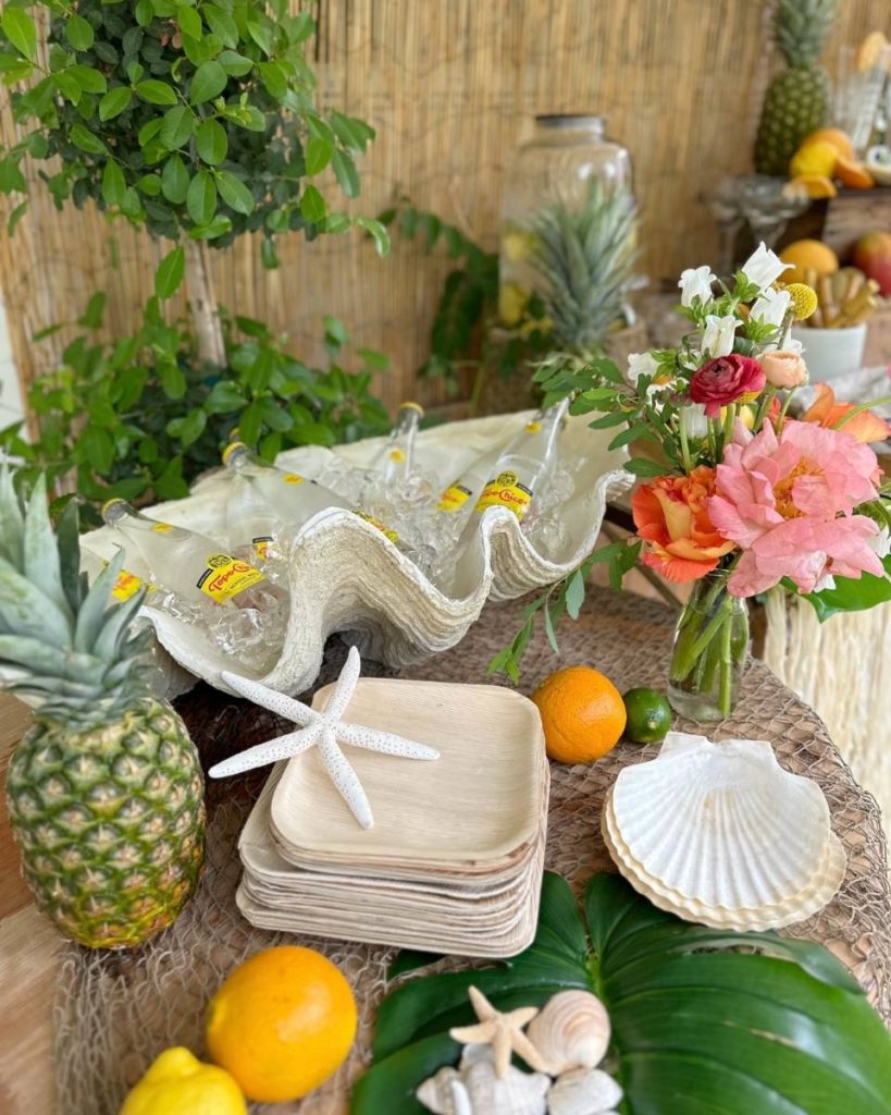 Tropical Cocktail Party Tablescape from Vintage Home Designs