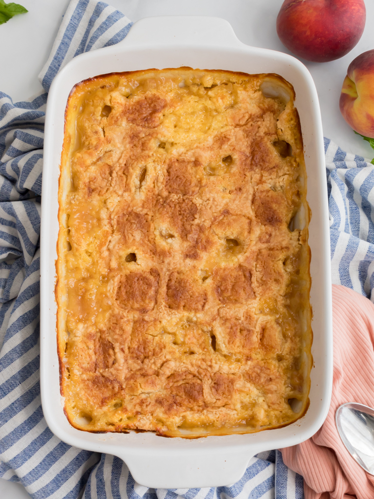 Baked Peach Dump Cake - Midwest Life and Style Blog