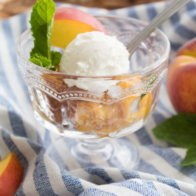 Simple 4-Ingredient Peach Dump Cake