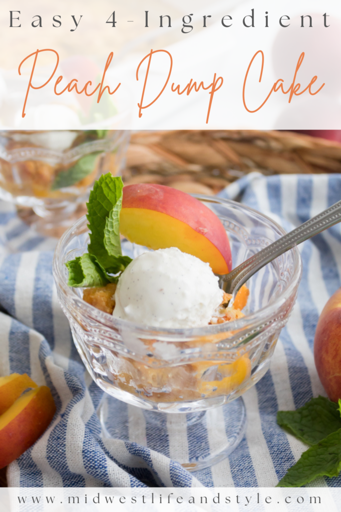 Simple 4-Ingredient Peach Dump Cake - Midwest Life and Style Blog