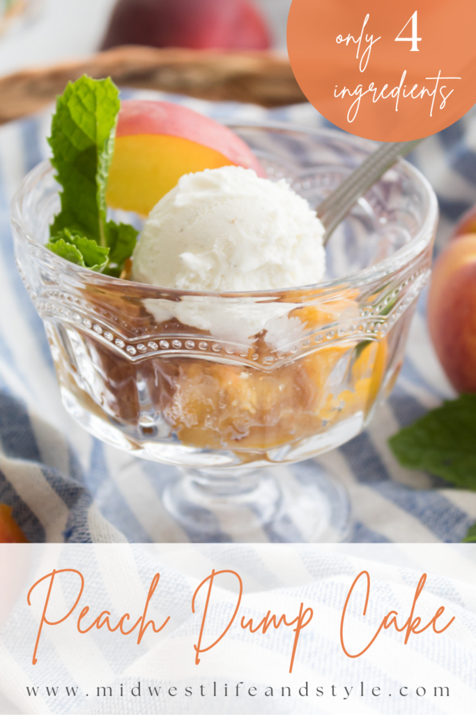 Simple 4-Ingredient Peach Dump Cake - Midwest Life and Style Blog