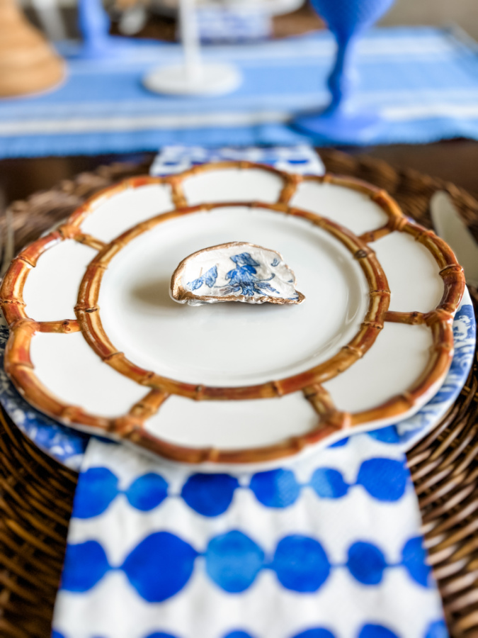 Blue and White Summer Coastal Tablescape from The Tattered Pew - The Weekn in Rewind Volume 62 - Midwest Life and Style