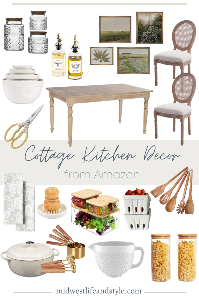 Charming Vintage-Inspired Cottage Kitchen Decor from Amazon - Midwest Life and Style Blog