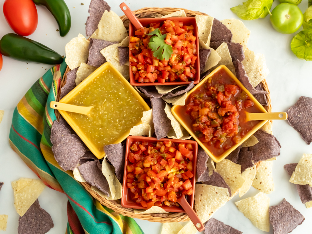 Four Homemade Salsas for a Summer Salsa Bar