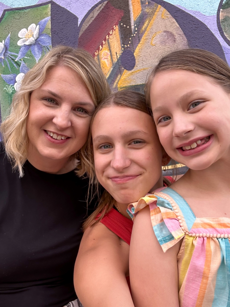 The girls and I enjoying an ice cream date at Walrus