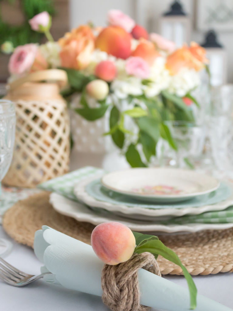 Peach Perfection: How To Style A Stunning Summer Tablescape - Midwest Life and Style Blog