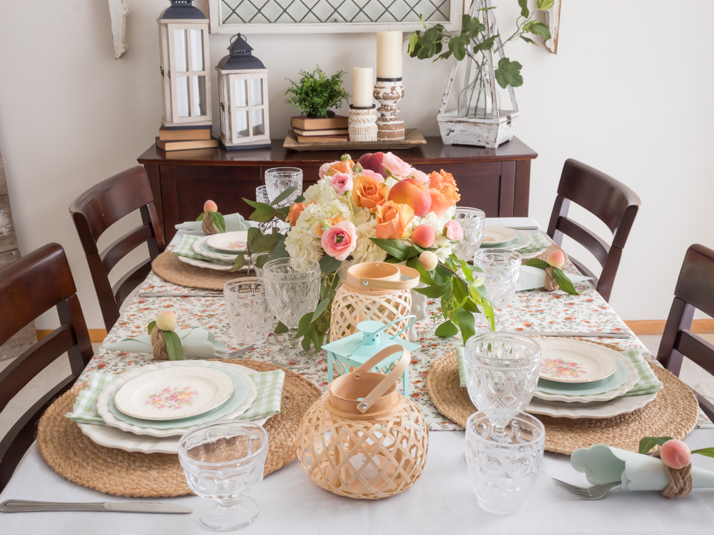 Peach Perfection: How To Style A Stunning Summer Tablescape - Midwest Life and Style Blog