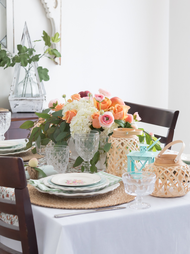 Peach Perfection: How To Style A Stunning Summer Tablescape - Midwest Life and Style Blog