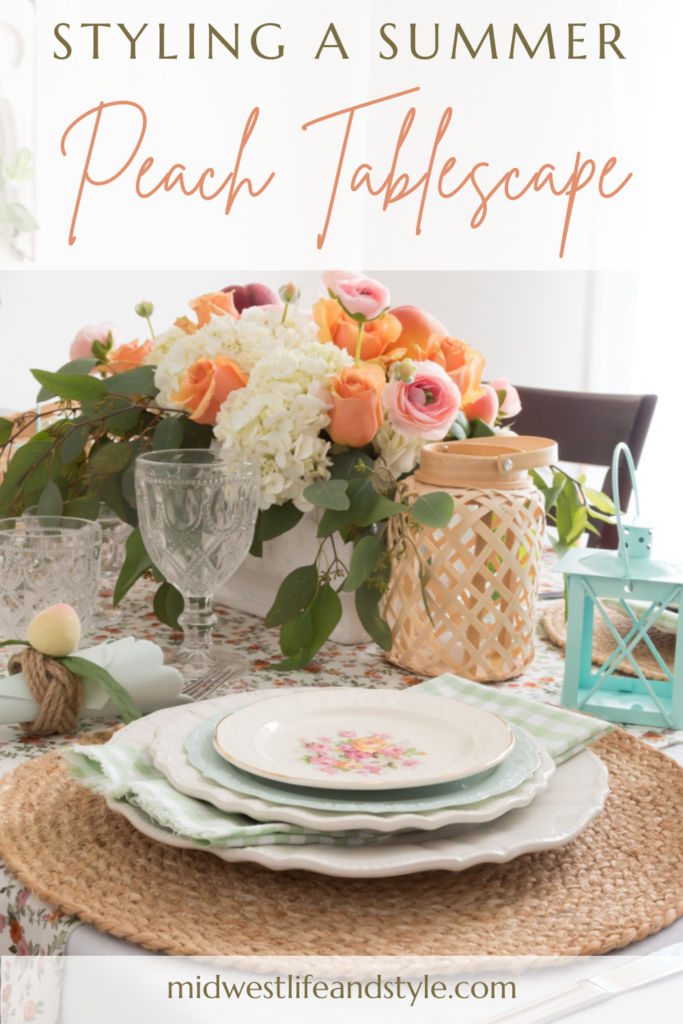 Peach Perfection: How To Style A Stunning Summer Tablescape - Midwest Life and Style Blog