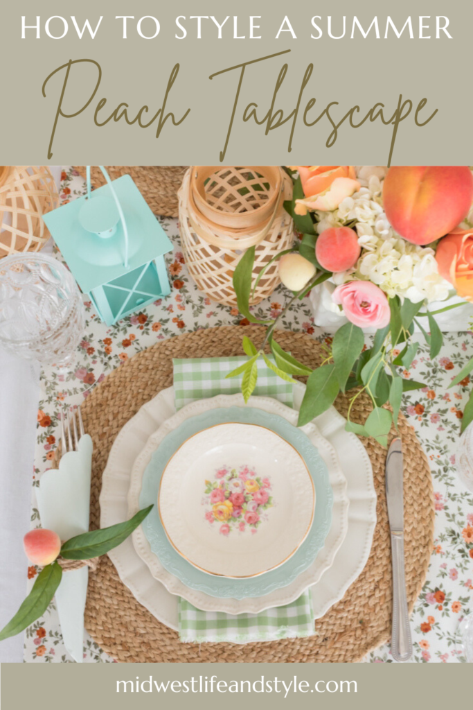 Peach Perfection: How To Style A Stunning Summer Tablescape - Midwest Life and Style Blog