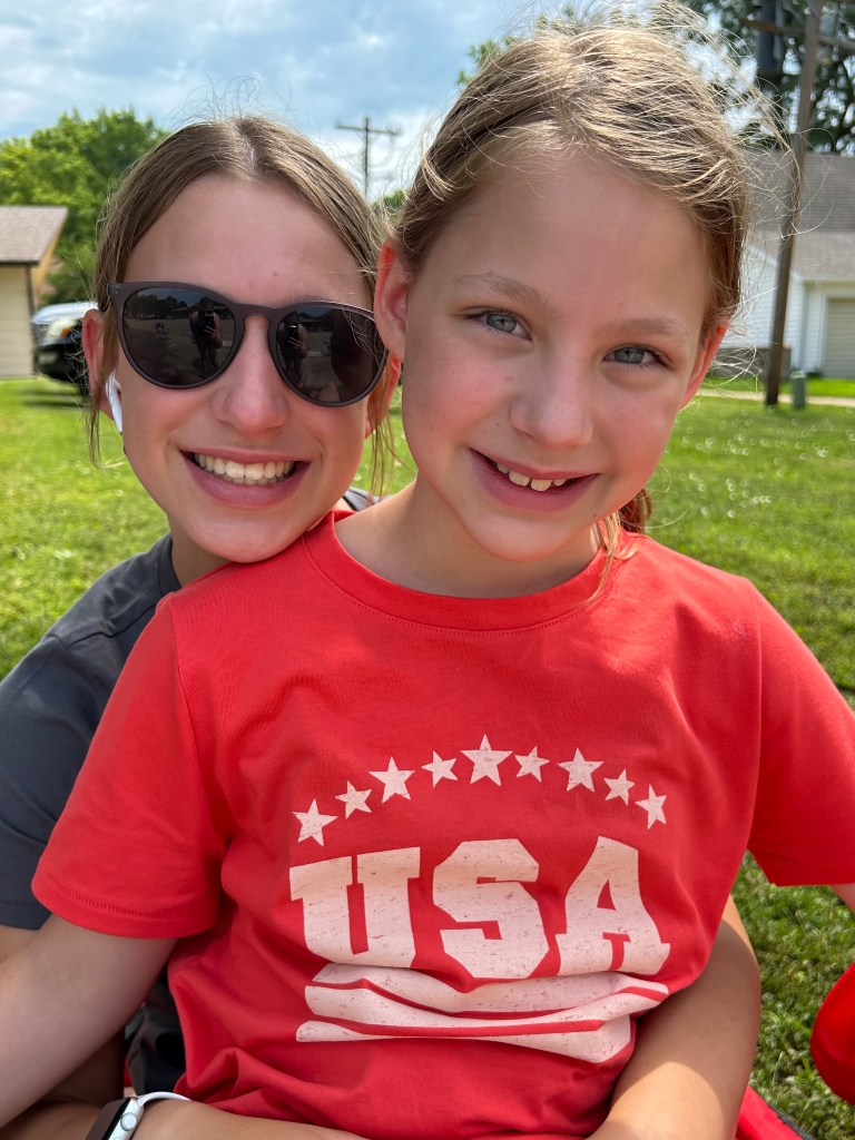 Peyton and Haper at the 4th of July Parade