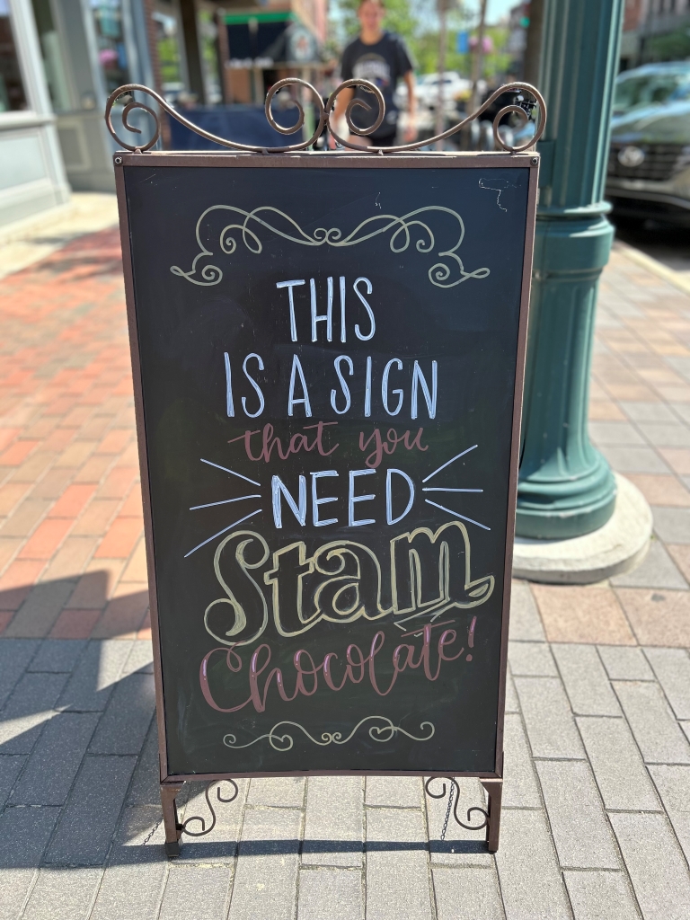 Stams's Chocolate in downtown Cedar Falls Iowa