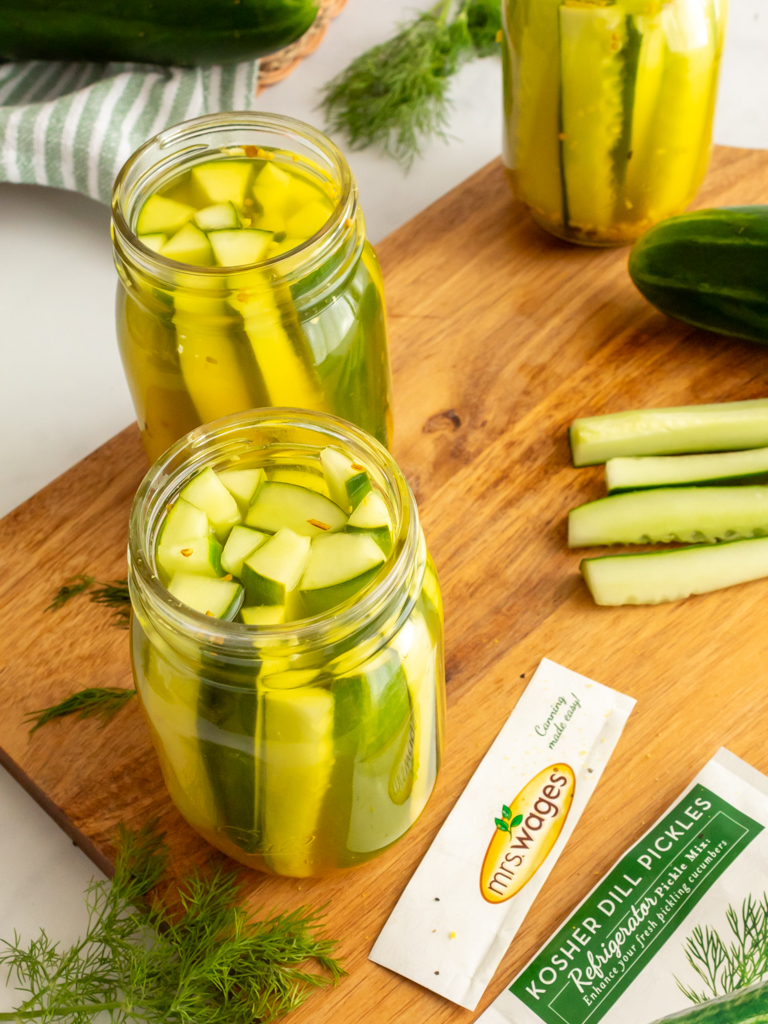 Canning Homemade Dill Pickle Spears with Mrs. Wages Seasoning Mixes - Midwest Life and Style Blog