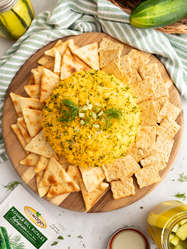 Dill Pickle Cheese Ball - Game Night Snacks