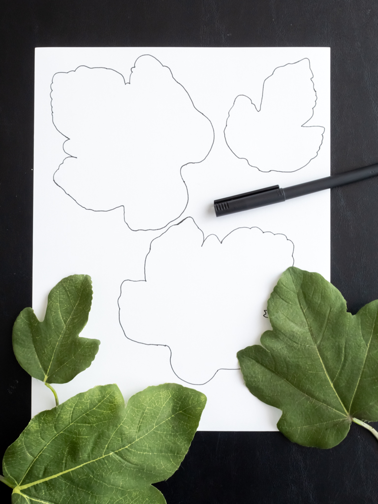 Tracing Leaves to Make Stencils for a Garland - Midwest Life and Style Blog