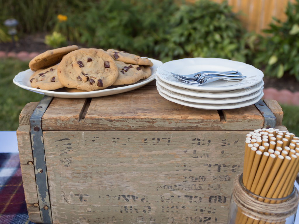 Dessert Station at Potluck Party - Midwest Life and Style Blog