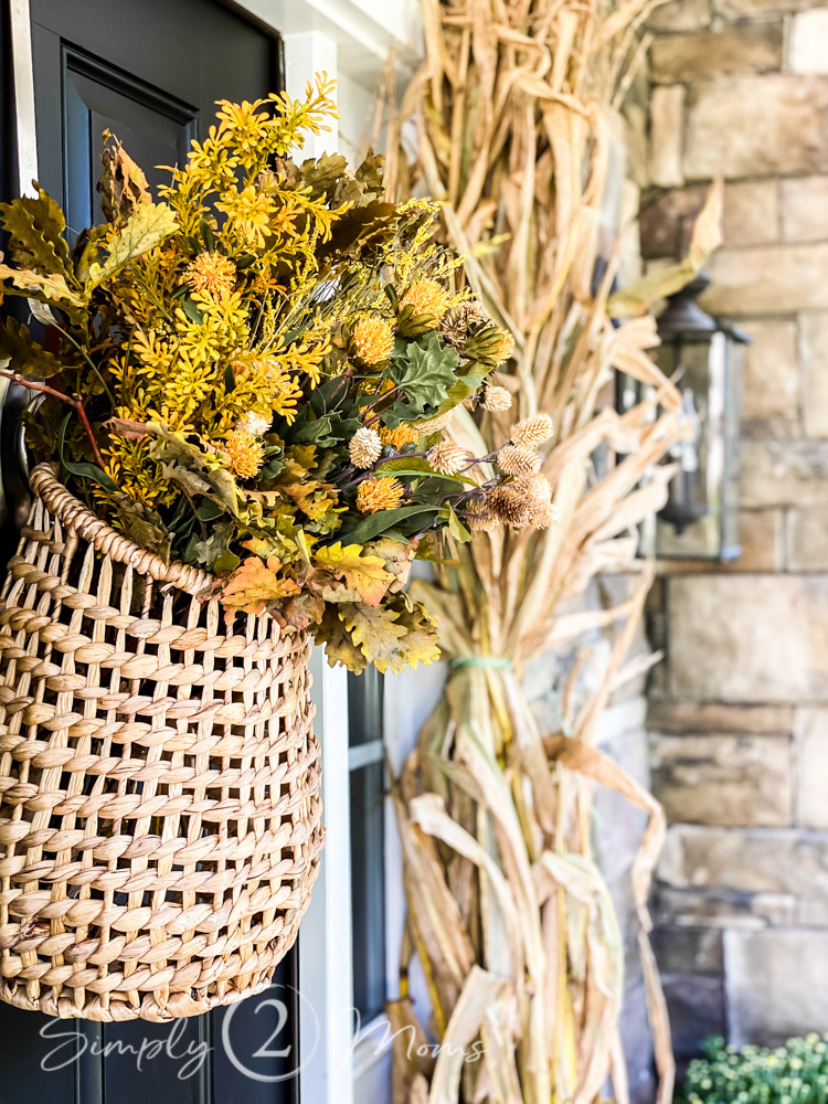 Fall door basket from Simply 2 Moms