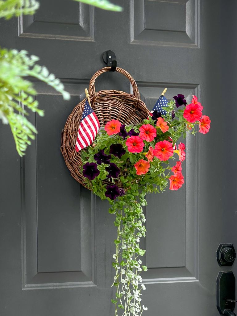 Front door flower basket with summer annuals - The Week In Rewind Volume 63 - Midwest Life and Style Blog