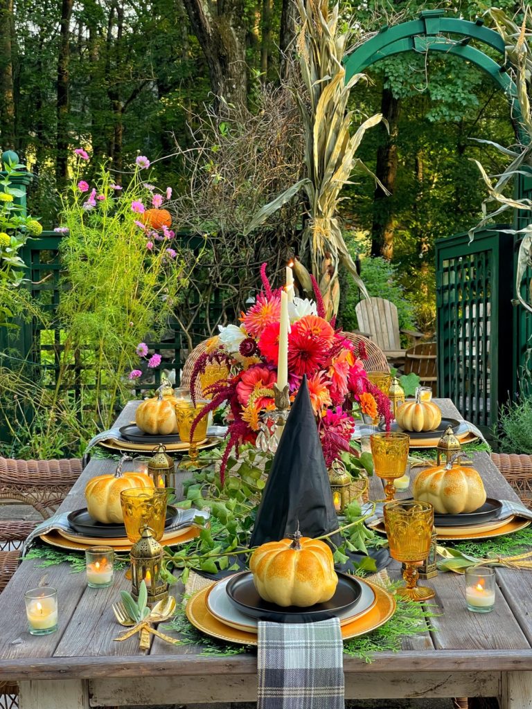 Halloween Tablescape from Bricks n' Blooms