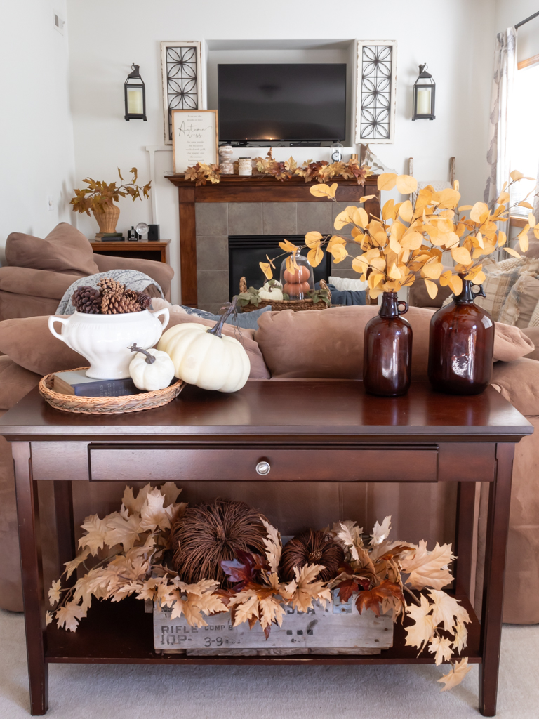 Rustic Fall Touches In The Bedroom And Living Room - Midwest Life and Style Blog