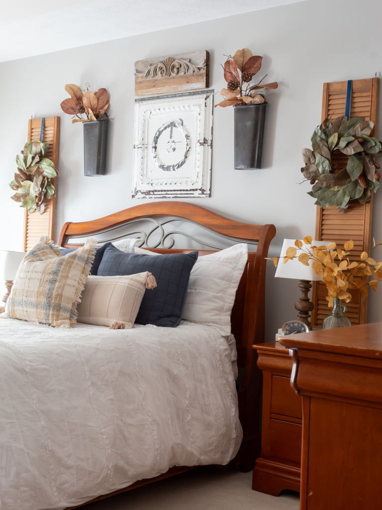 Rustic Fall Touches In The Bedroom And Living Room - Midwest Life and Style Blog