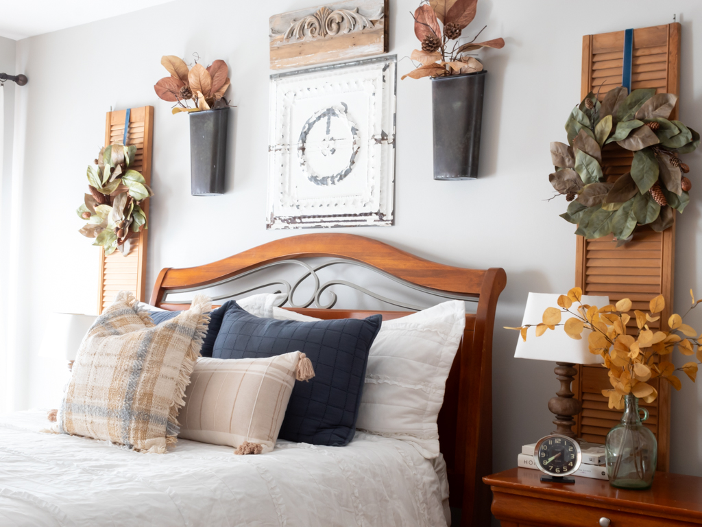 Rustic Fall Touches In The Bedroom And Living Room - Midwest Life and Style Blog