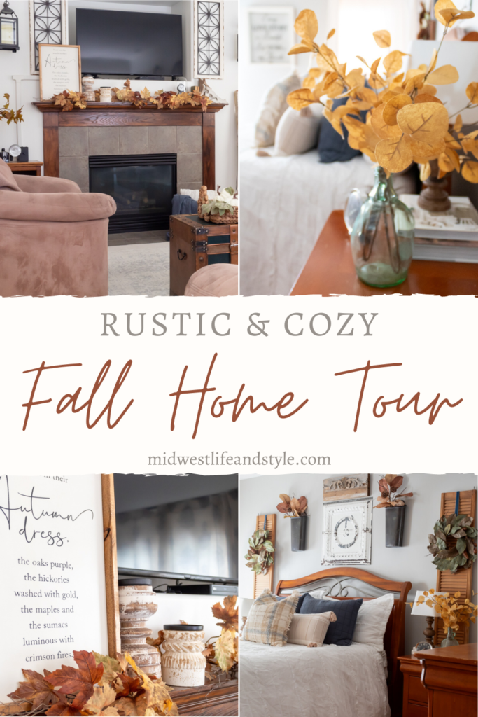 Rustic Fall Touches In The Bedroom And Living Room - Midwest Life and Style Blog