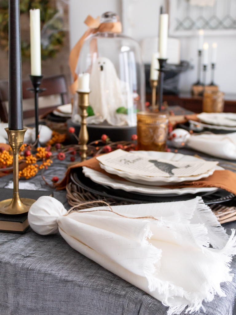 How to Make Ghost Napkins for Halloween - Midwest Life and Style Blog