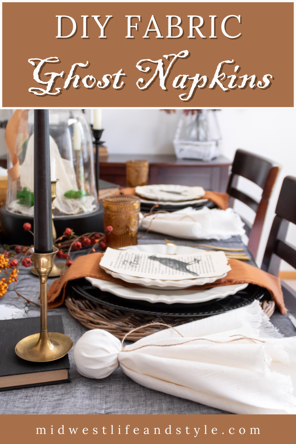 DIY Fabric Ghost Napkins