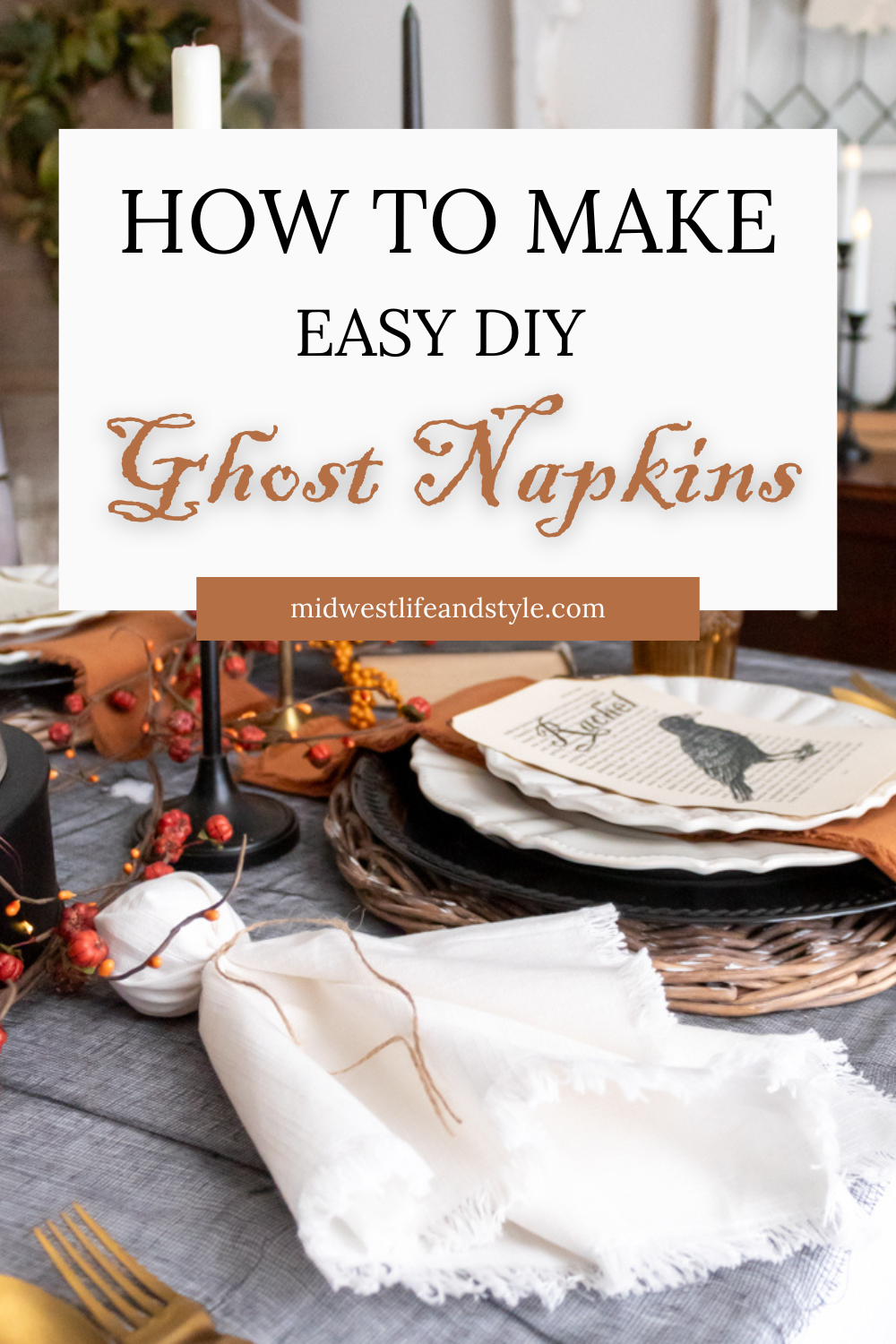 How to Make Easy DIY Ghost Napkins