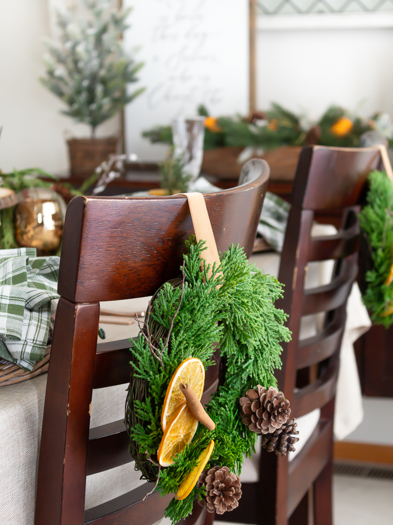 How To Make Festive Chair Wreaths For Christmas - Midwest Life and Style Blog