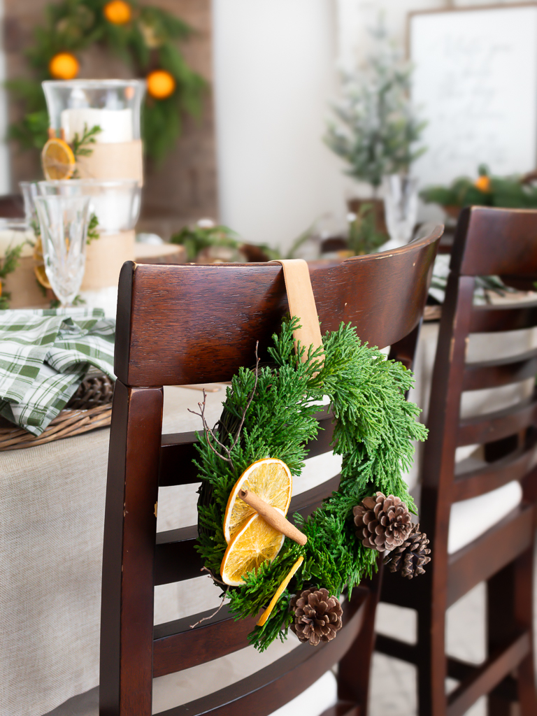 How To Make Festive Chair Wreaths For Christmas - Midwest Life and Style Blog