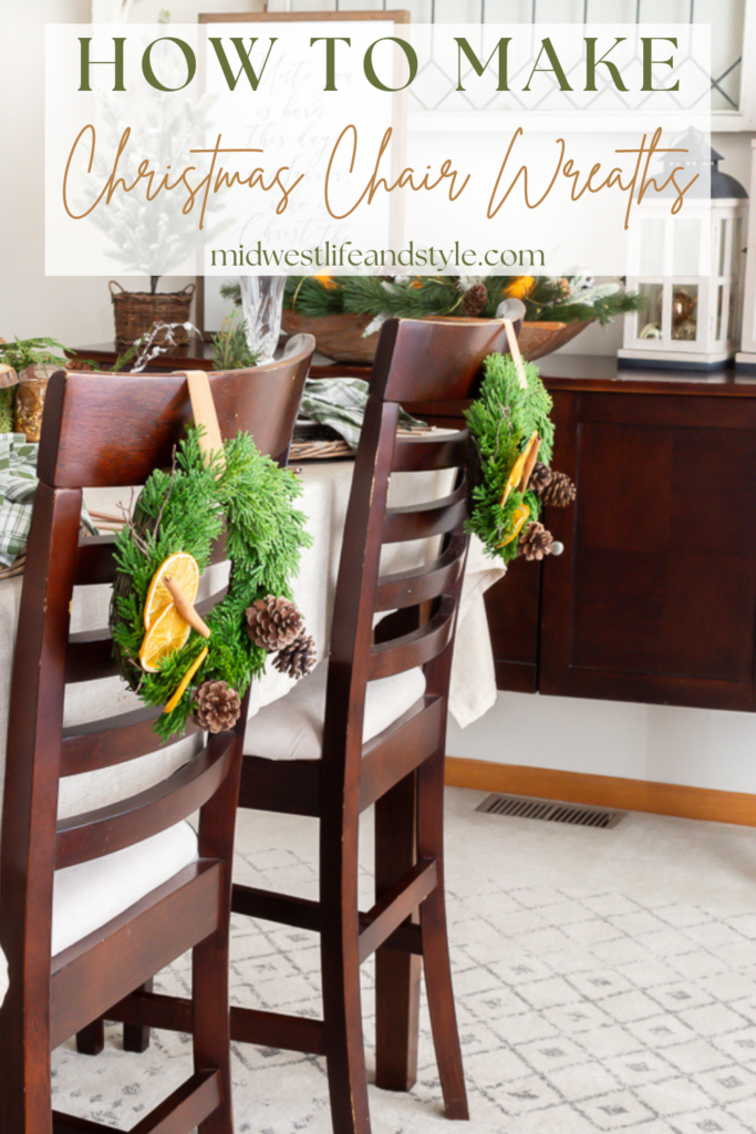 How To Make Festive Chair Wreaths For Christmas - Midwest Life and Style Blog