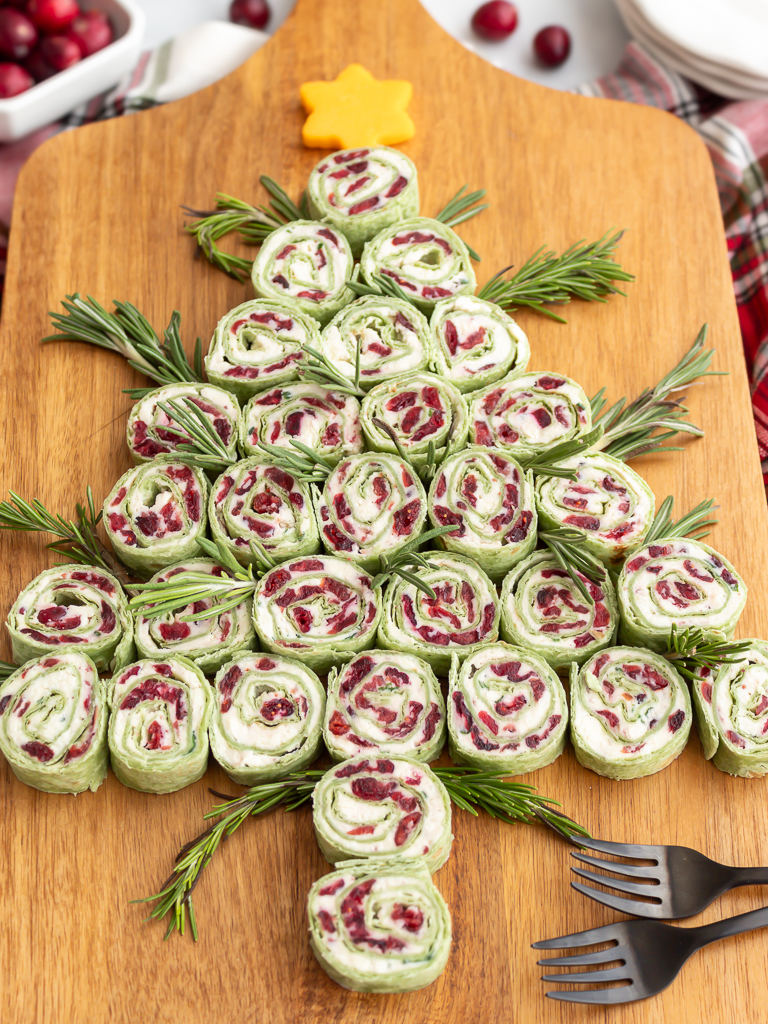 Quick And Festive Cranberry And Feta Christmas Pinwheels