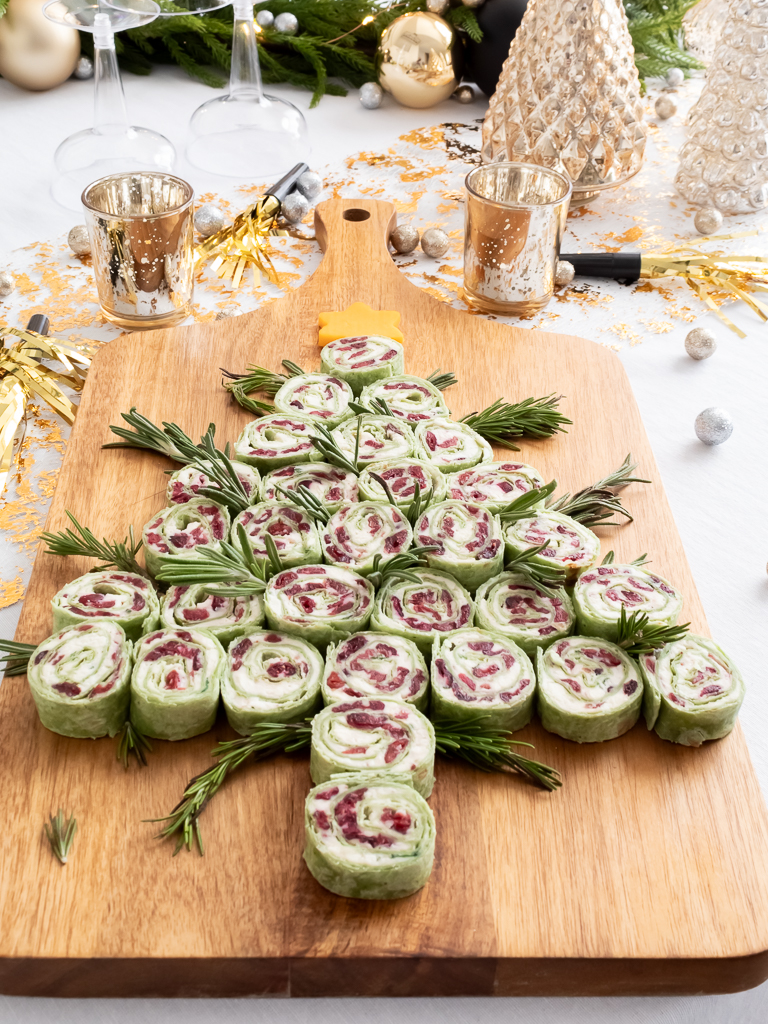 Quick And Festive Cranberry And Feta Christmas Pinwheels