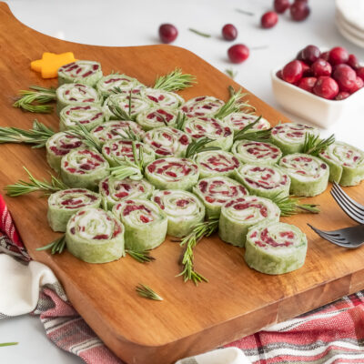 Quick And Festive Cranberry And Feta Christmas Pinwheels