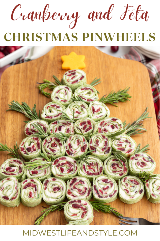 Quick And Festive Cranberry And Feta Christmas Pinwheels