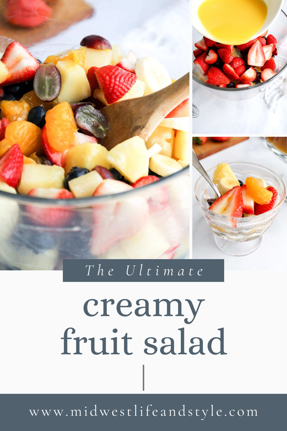 Simple and Classic Creamy Fruit Salad - Midwest Life and Style Blog