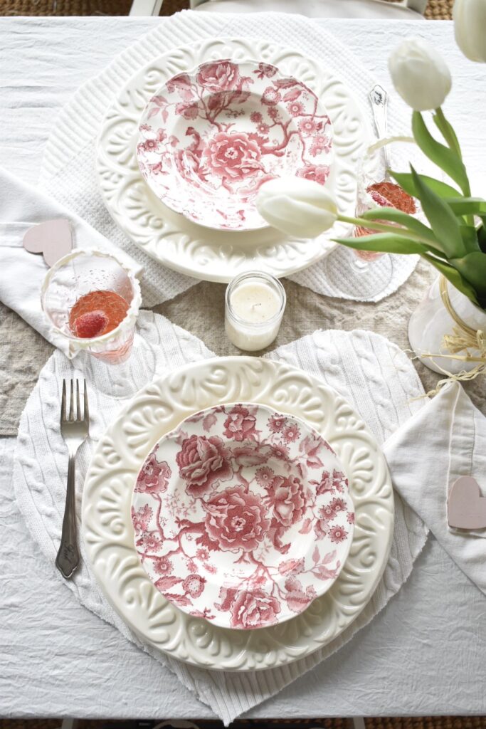 Galentine's Day Tablescape - Vintage Home Designs