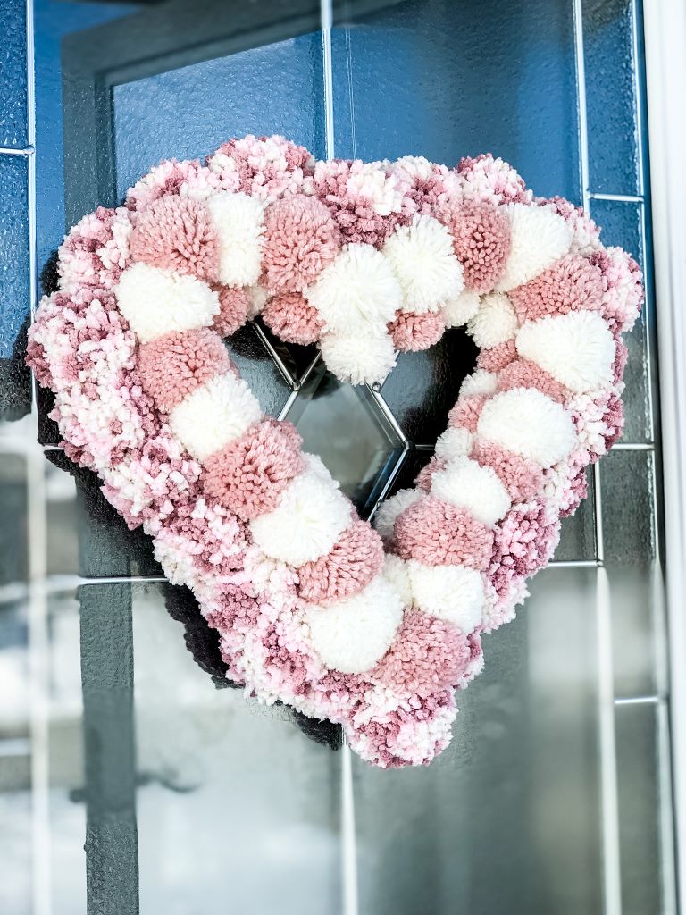 DIY Vatenine's Day PomPom Wreath - Cottage in the Mitten - Week in Rewind Volume 69 - Midwest Life and Style Blog