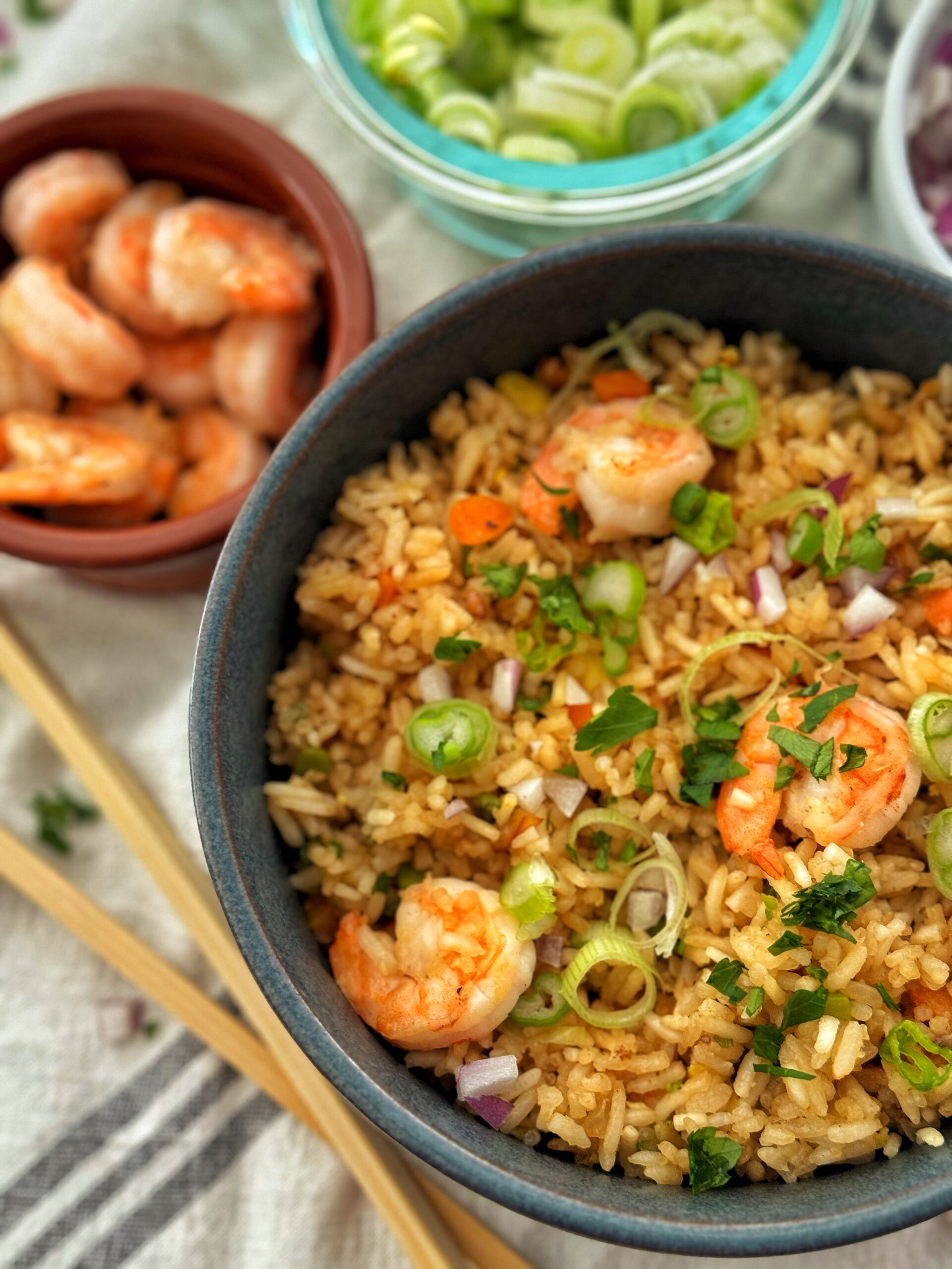 Shrimp Fried Rice from Bricks 'n Blooms - 5 Recipes for a Simple Chinese Dinner Party Menu